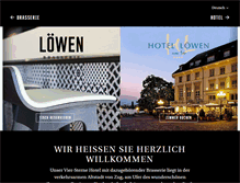 Tablet Screenshot of loewen-zug.ch